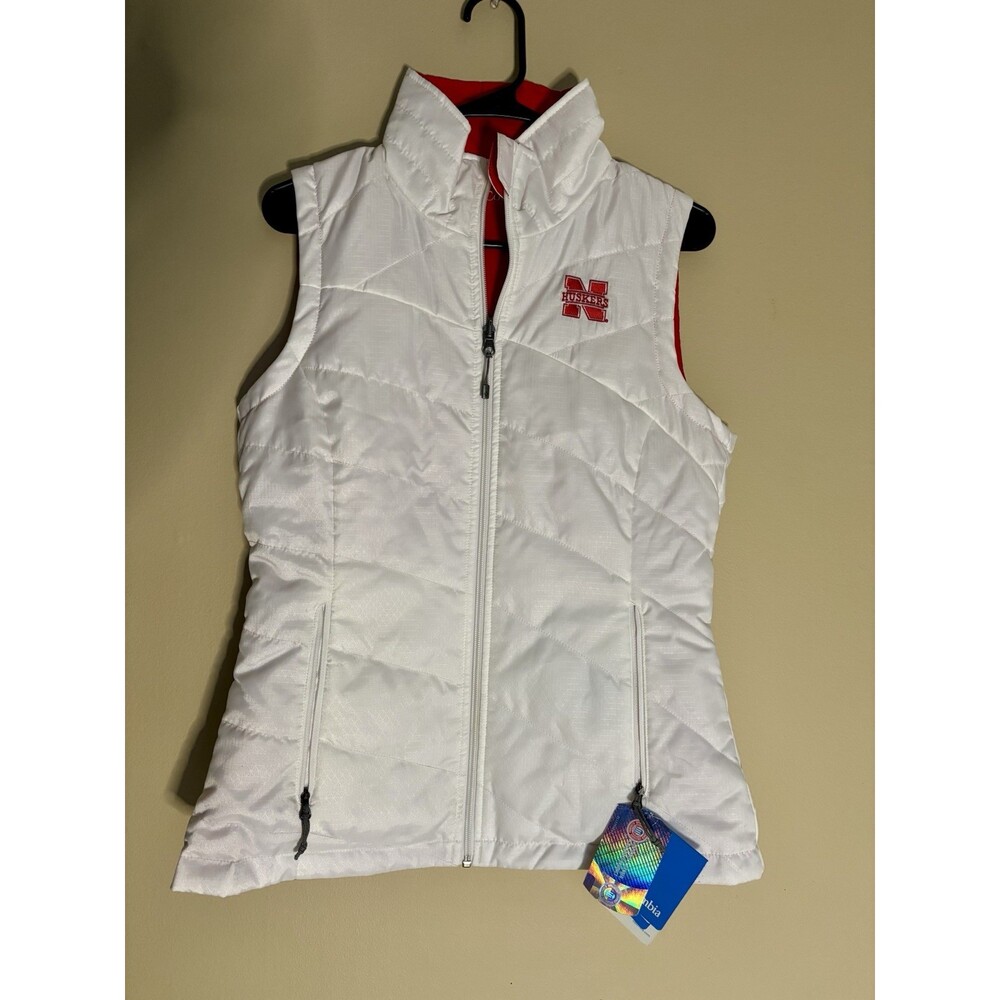 Columbia Nebraska Huskers Reversible Puffer Vest Women Size S